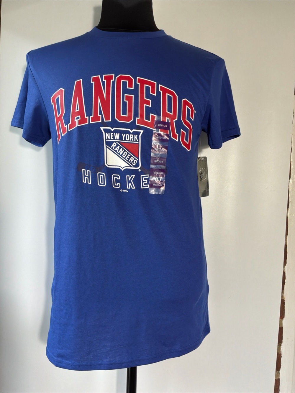 NHL New York Rangers Royal Blue Graphic Tee with Red & White Accents